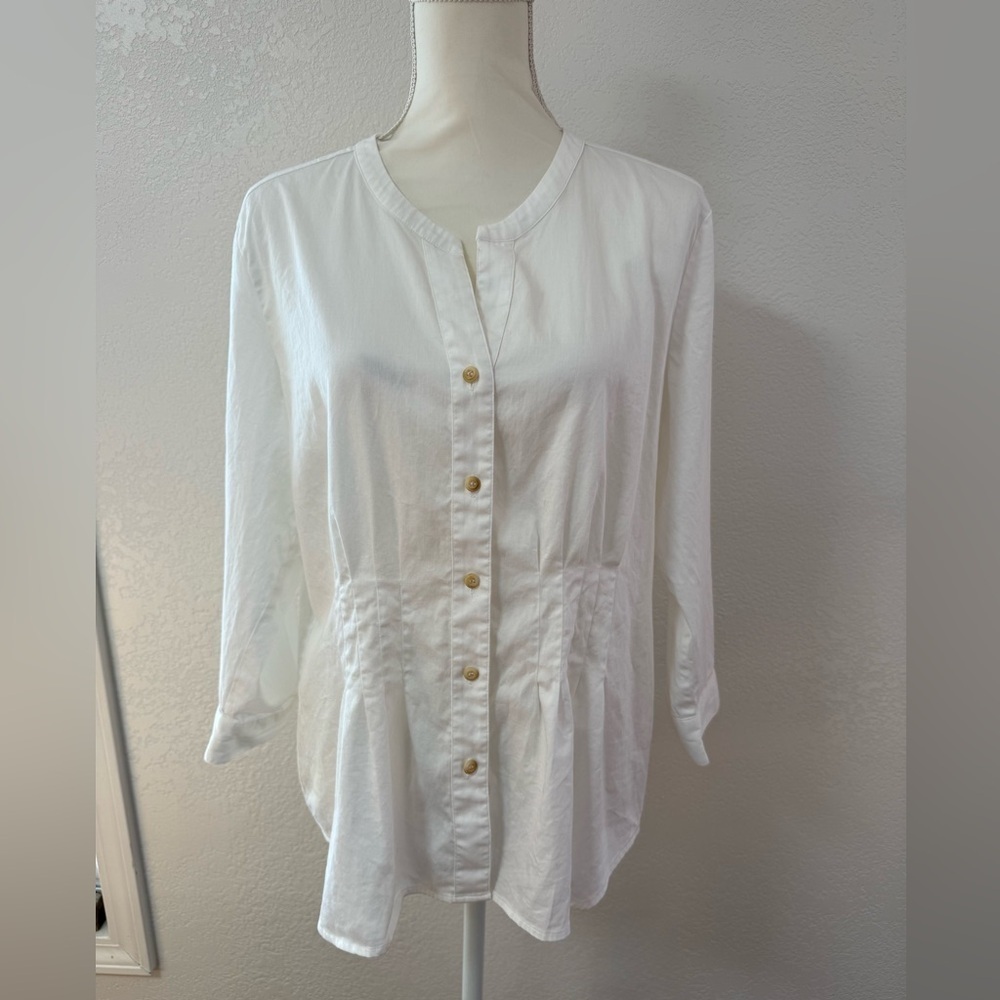 NIC+ZOE White Button-Down Shirt
